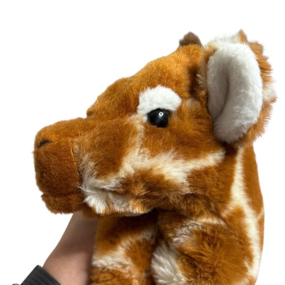 FAO Schwarz Plush Giraffe Toy Soft Stuffed Animal 14" Brown White Spotted Fur - Picture 2 of 8